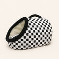 Arlo Checkered Semi-Enclosed Pet Bed for All Seasons