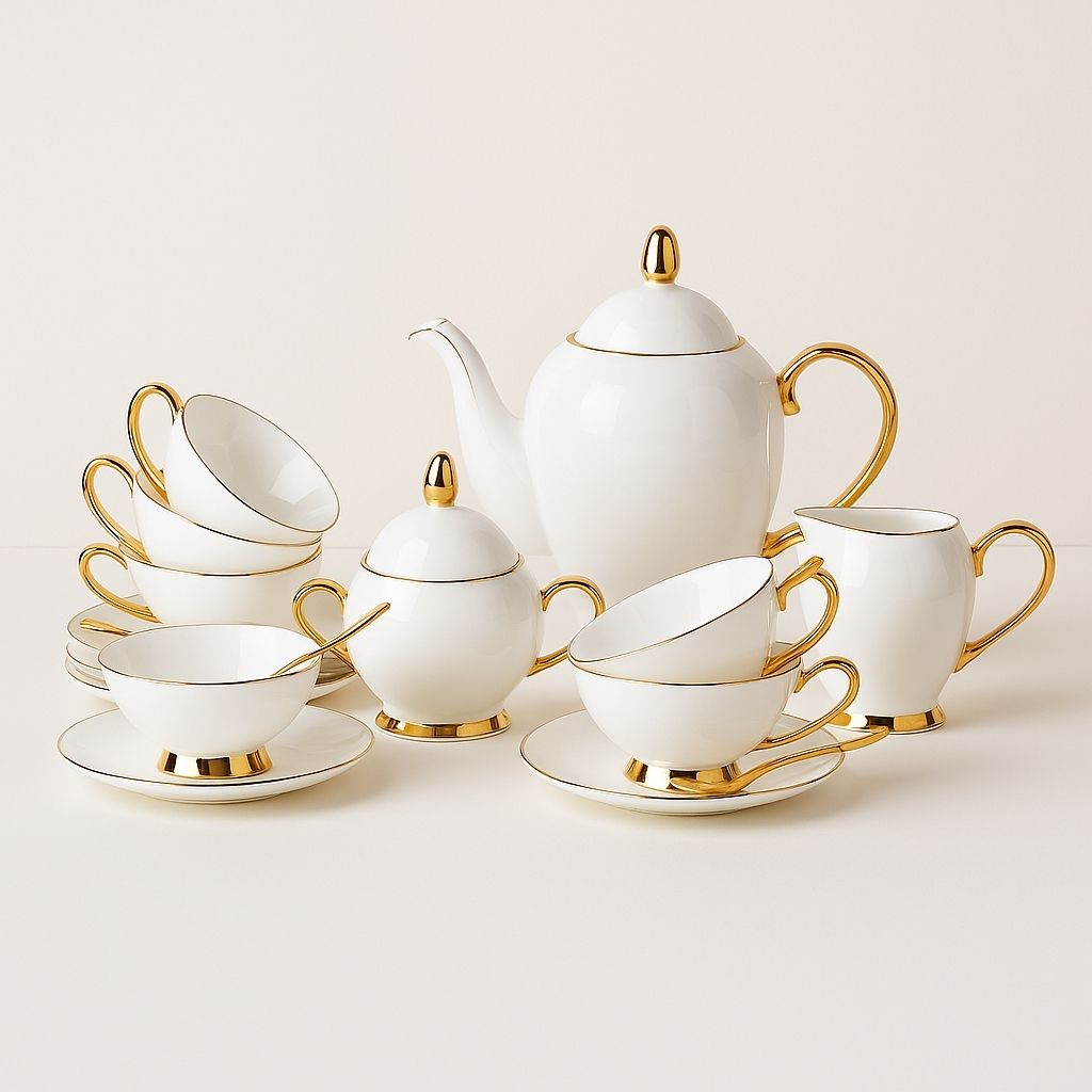 Aurora Bone Tea & Coffee Set