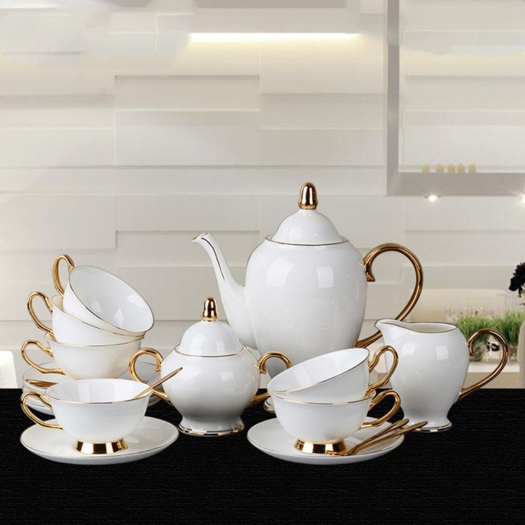 Aurora Bone Tea & Coffee Set