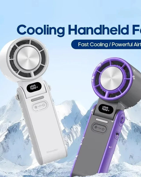 Portable Turbo Handheld Fan with Ice Cooling & 100 Speeds | Virlano