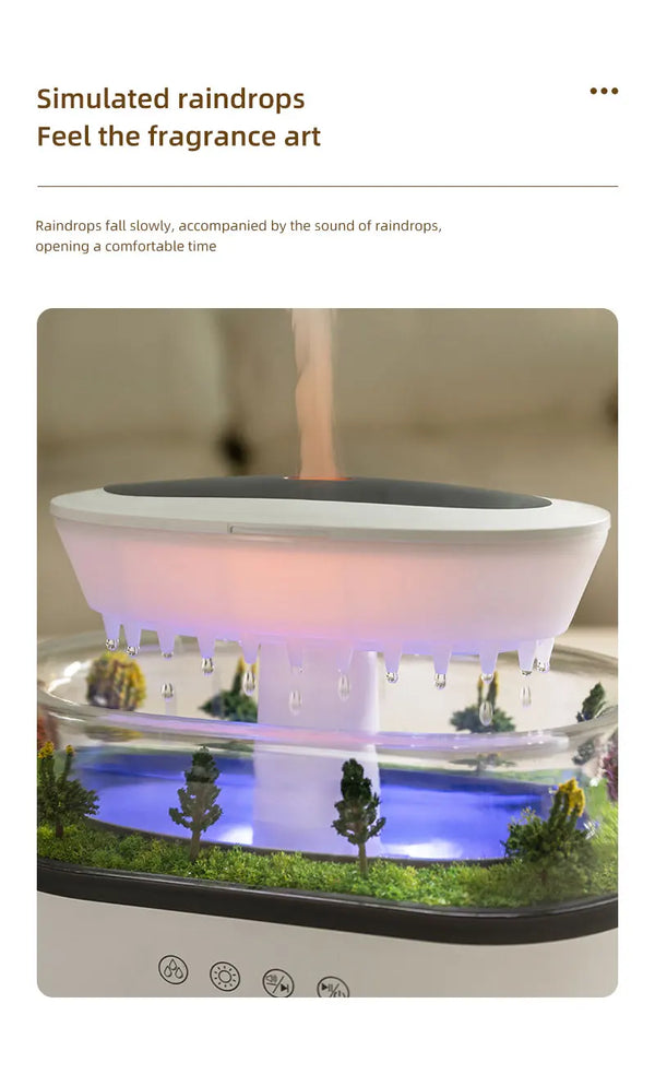 Virlano Raindrop Aroma Humidifier – Light, Mist & Diffuser