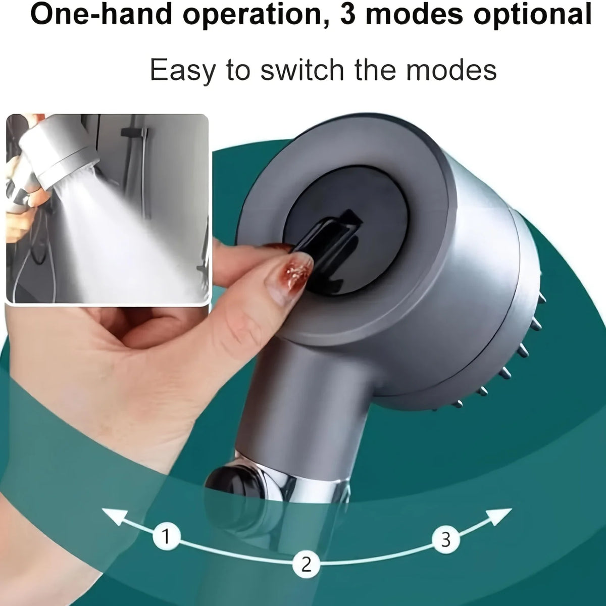 High Pressure Ionic Shower Head with Filter | Turbo Handheld Shower Head