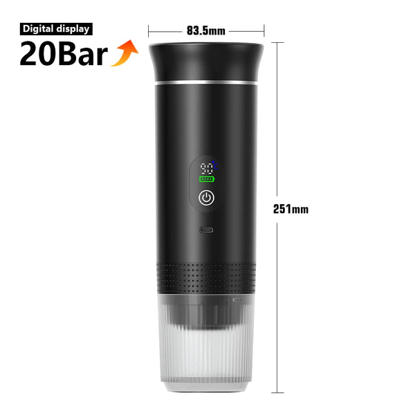 DENOKIN 3-in-1 Portable Espresso Machine – 20 Bar