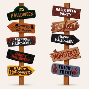 Maya Halloween Haunted Sign Set