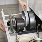 Ray Adjustable Stainless Steel Pot Lid Organizer