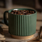 Caleb Ceramic Mug – Striped Pottery Cup