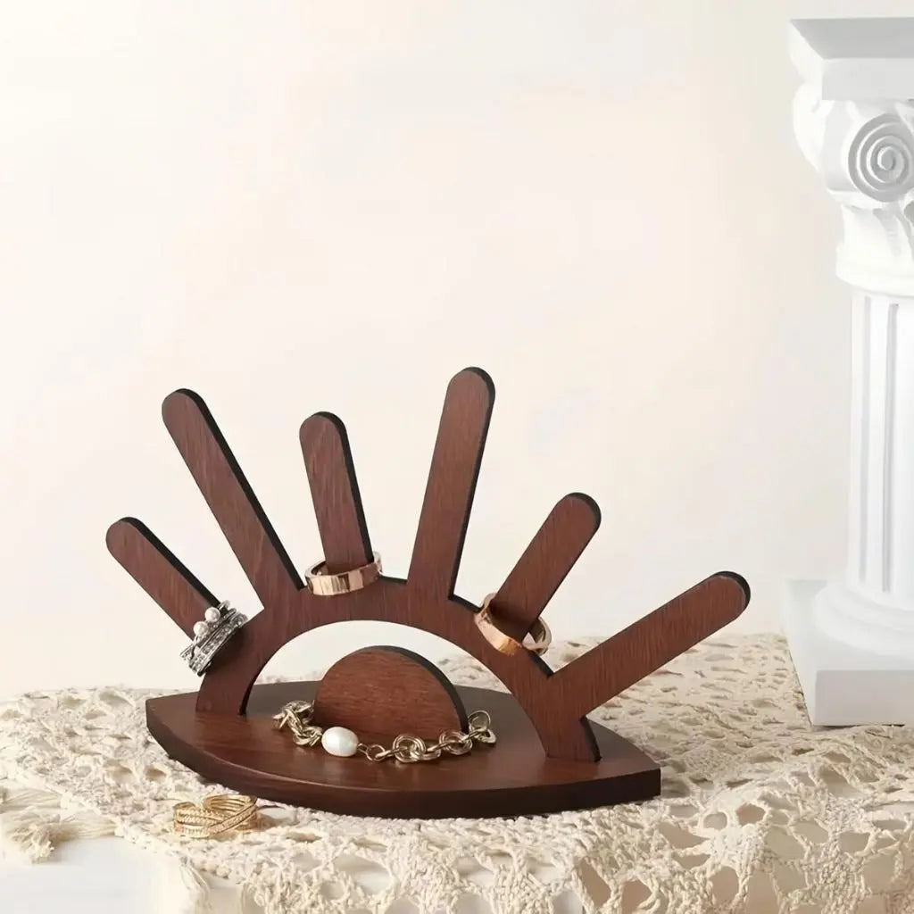 Sunburst Wooden Ring Holder