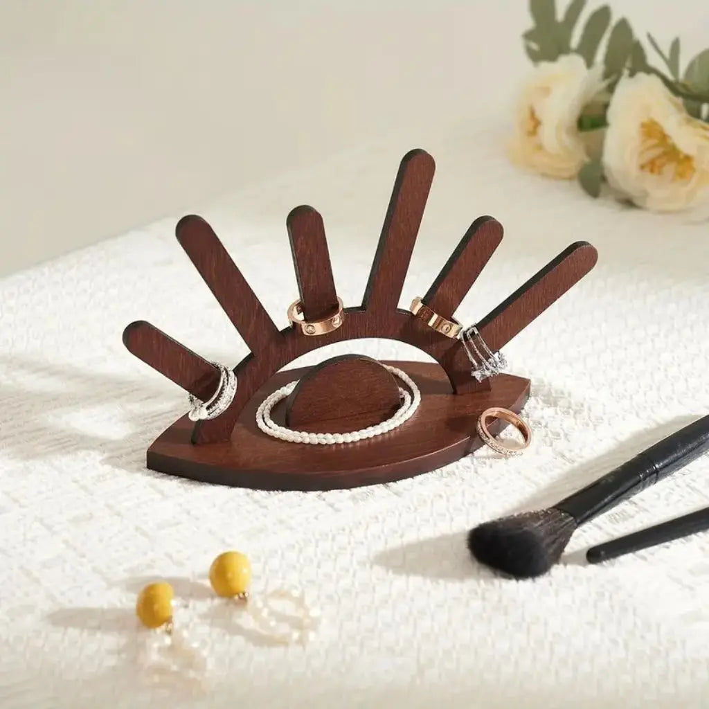 Sunburst Wooden Ring Holder