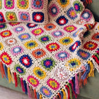 Forest Tassel Boho Hand-Crochet Throw