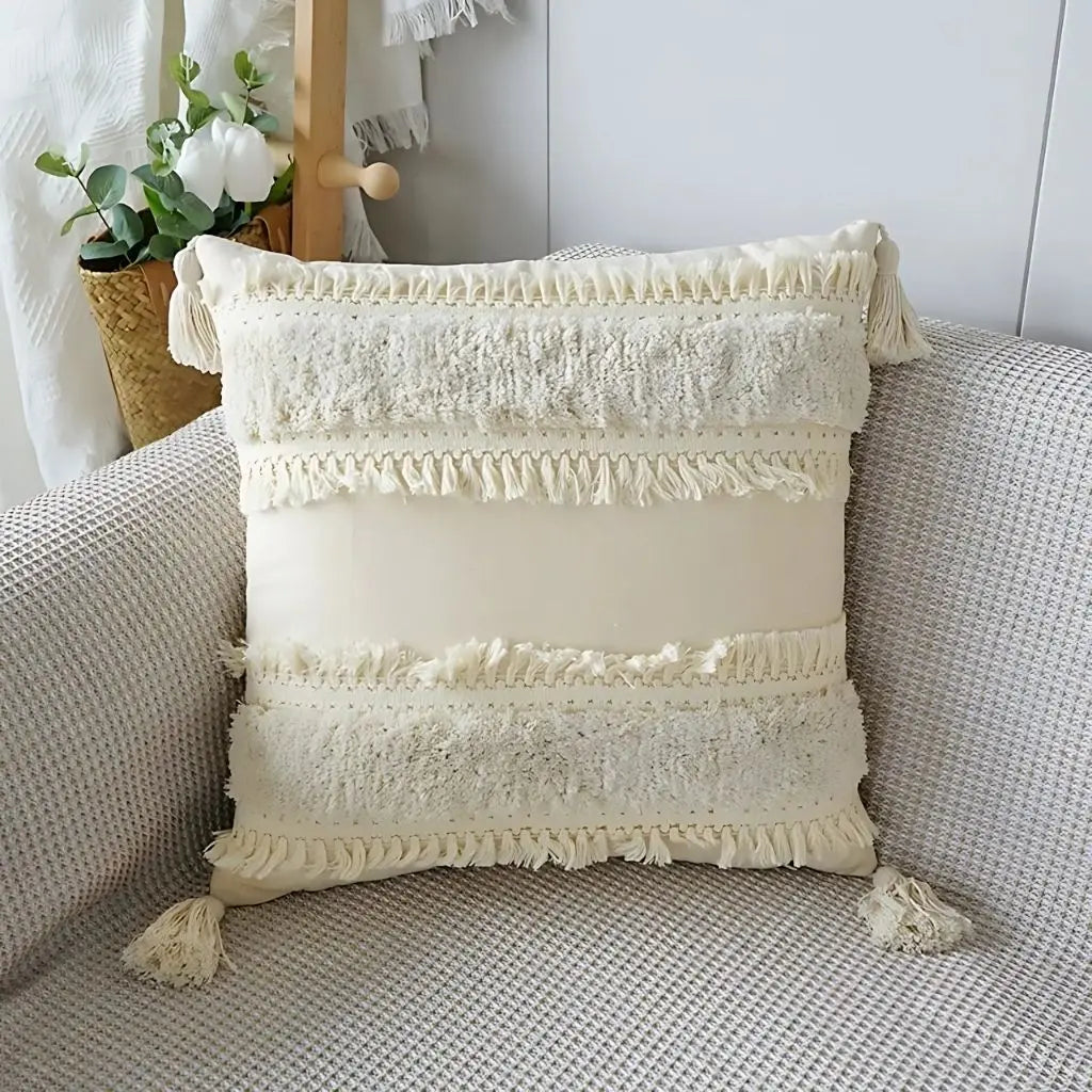 Boho Tufted Tassel Pillowcase Collection