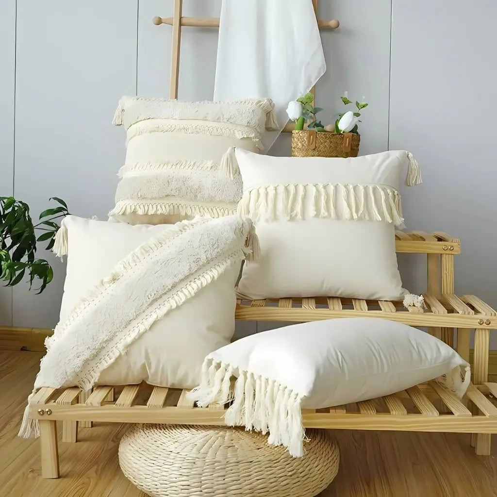 Boho Tufted Tassel Pillowcase Collection