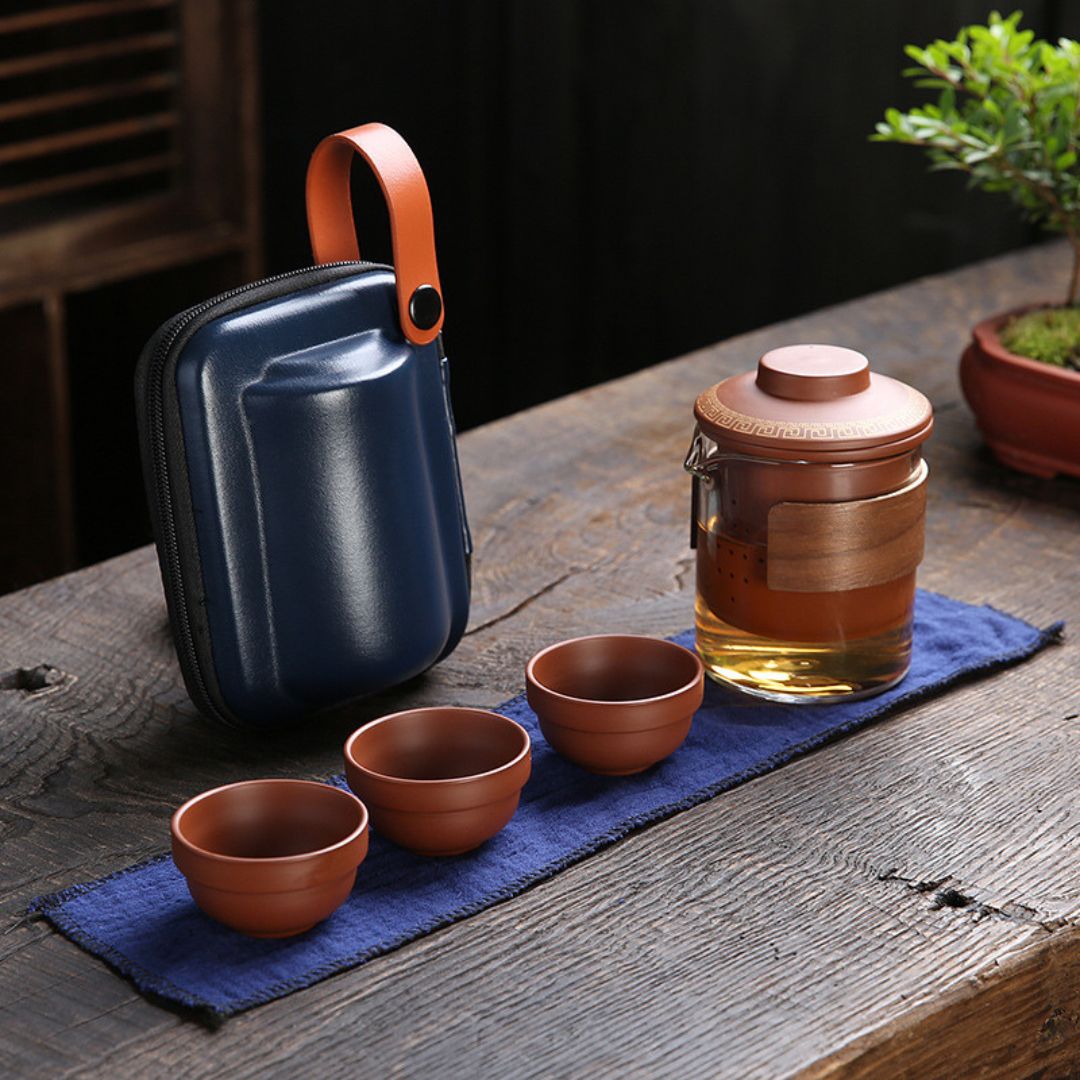 Kung Fu Gongfu Purple Clay Travel Tea Set
