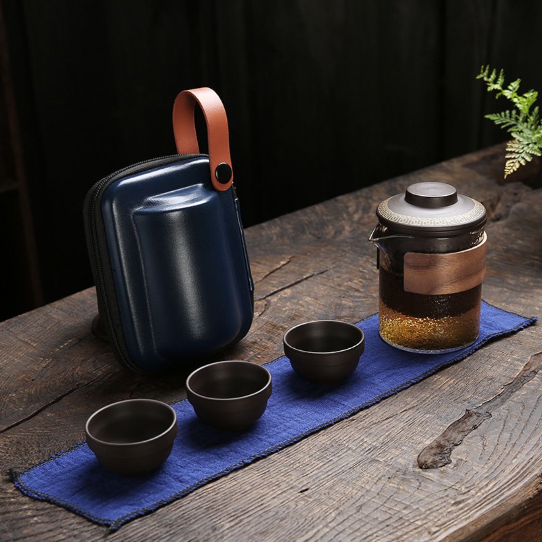 Kung Fu Gongfu Purple Clay Travel Tea Set