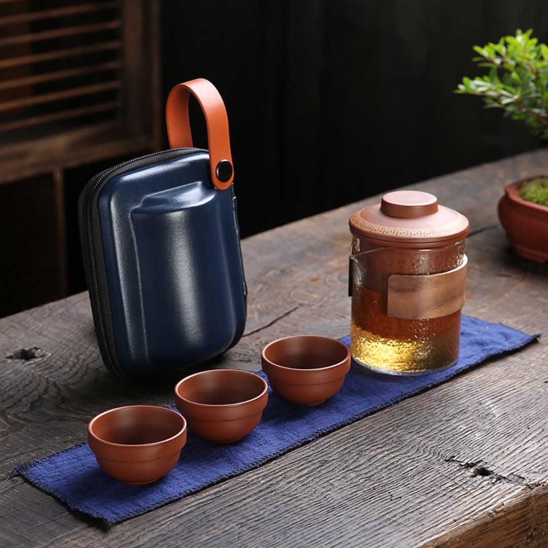 Kung Fu Gongfu Purple Clay Travel Tea Set