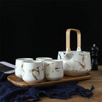 Astrid Marble Ceramic Tea Set