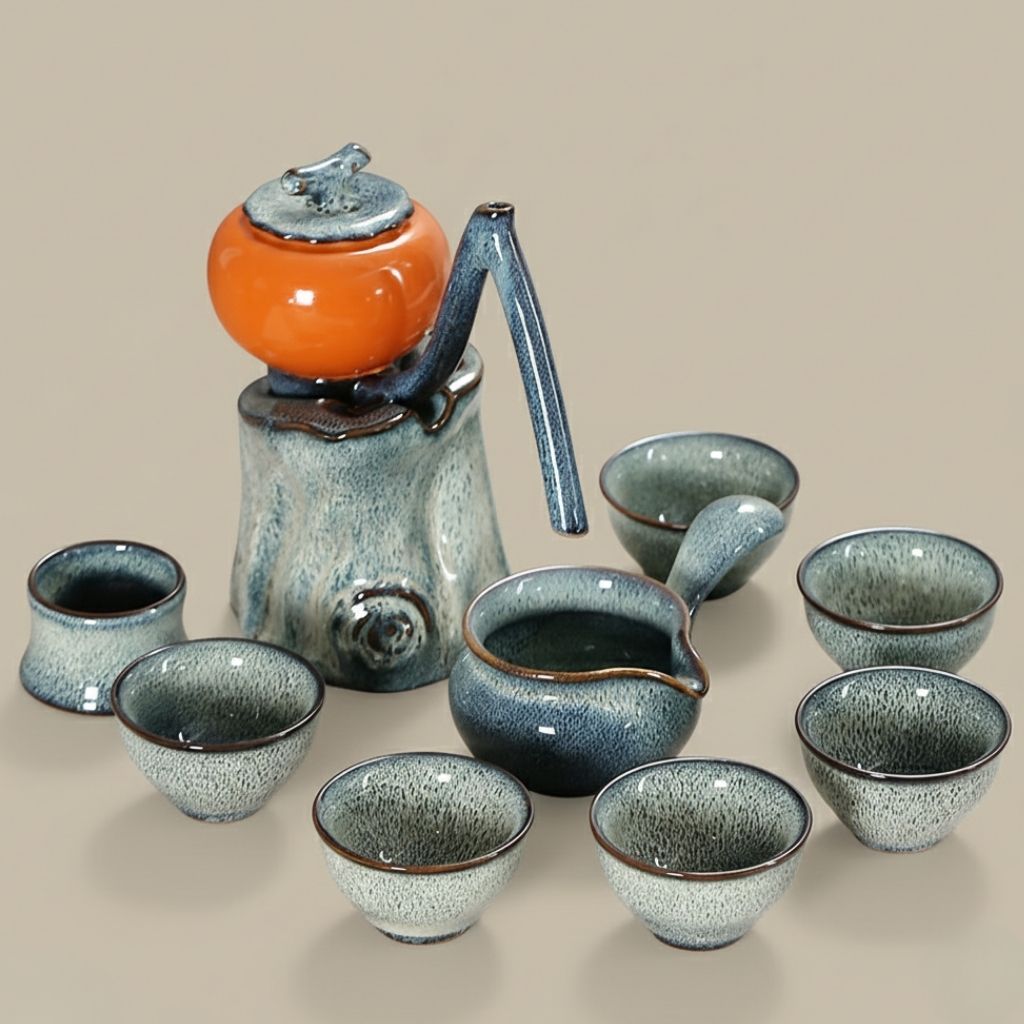 Mingrui Persimmon Ruyi Automatic Tea Set