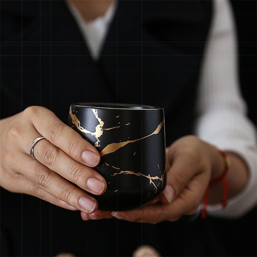 Astrid Marble Ceramic Tea Set