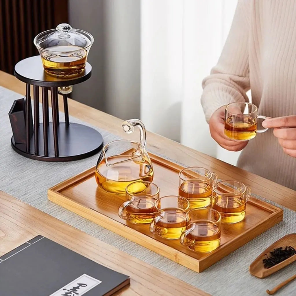 Magnetic Kung Fu Tea Brewing Set with Glass Cups