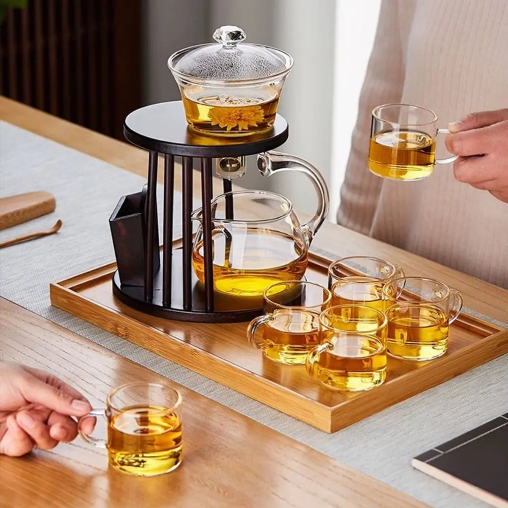 Magnetic Kung Fu Tea Brewing Set with Glass Cups