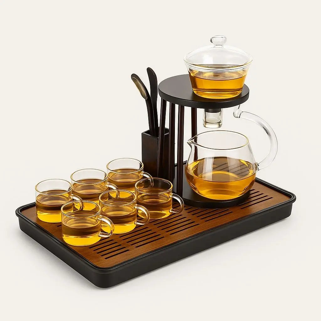 Magnetic Kung Fu Tea Brewing Set with Glass Cups