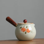 Mara Hand-Painted Crackle Glaze Ceramic Teapot