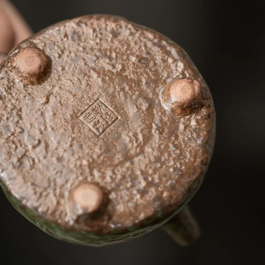 Yixing Japanese Moss Glaze Stoneware Teapot