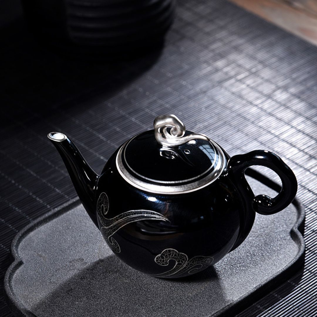 Xiangyun Black Ceramic Teapot