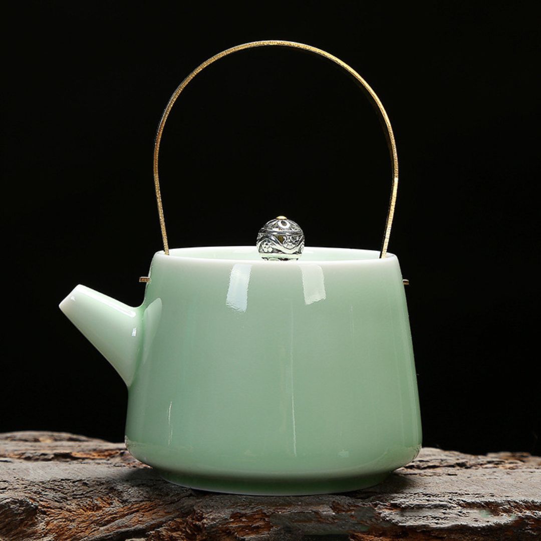 Azure Celadon Ceramic Teapot