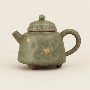 Yixing Japanese Moss Glaze Stoneware Teapot
