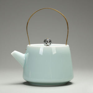 Azure Celadon Ceramic Teapot