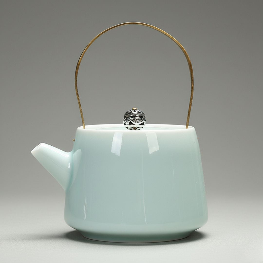 Azure Celadon Ceramic Teapot
