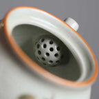 Mara Hand-Painted Crackle Glaze Ceramic Teapot