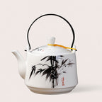 Eliana Kaolin Ceramic Teapot With Strainer