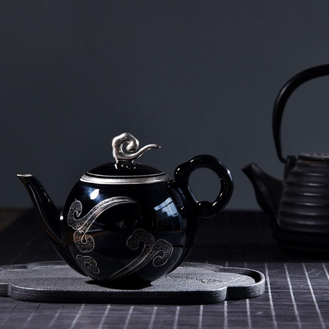 Xiangyun Black Ceramic Teapot