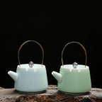 Azure Celadon Ceramic Teapot