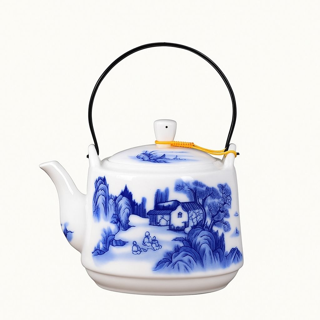 Eliana Kaolin Ceramic Teapot With Strainer