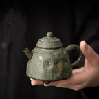 Yixing Japanese Moss Glaze Stoneware Teapot