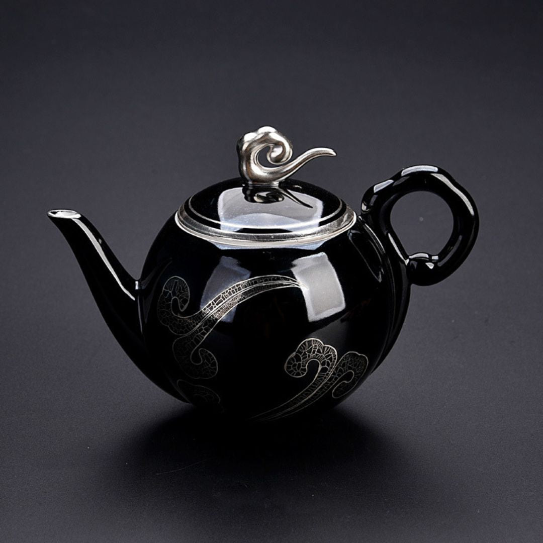Xiangyun Black Ceramic Teapot