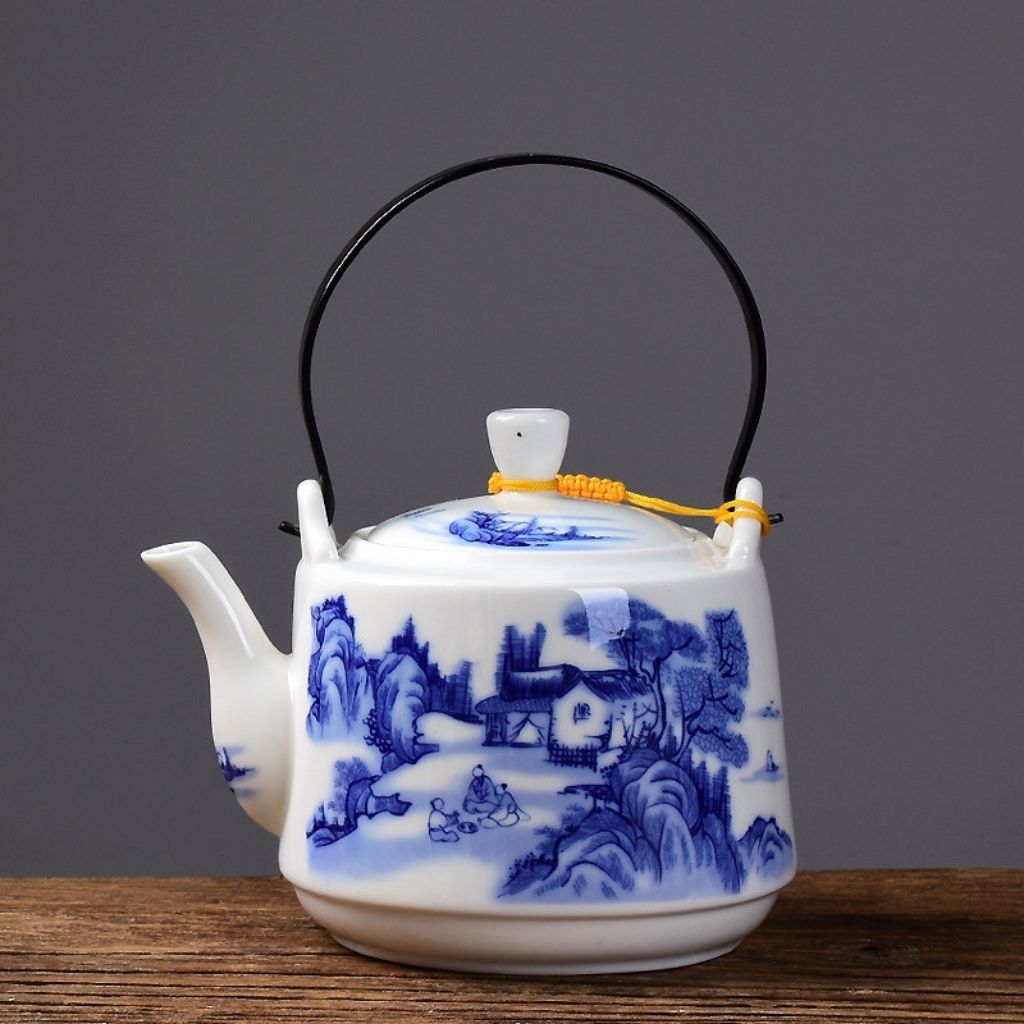 Eliana Kaolin Ceramic Teapot With Strainer