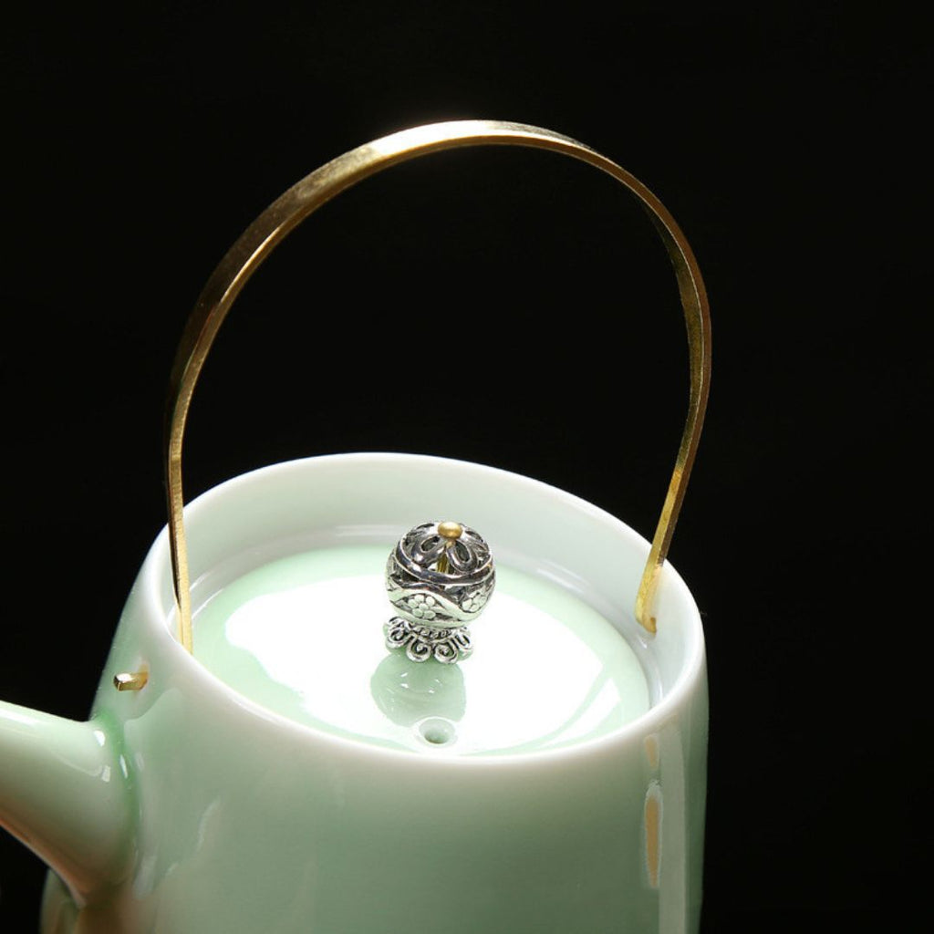 Azure Celadon Ceramic Teapot
