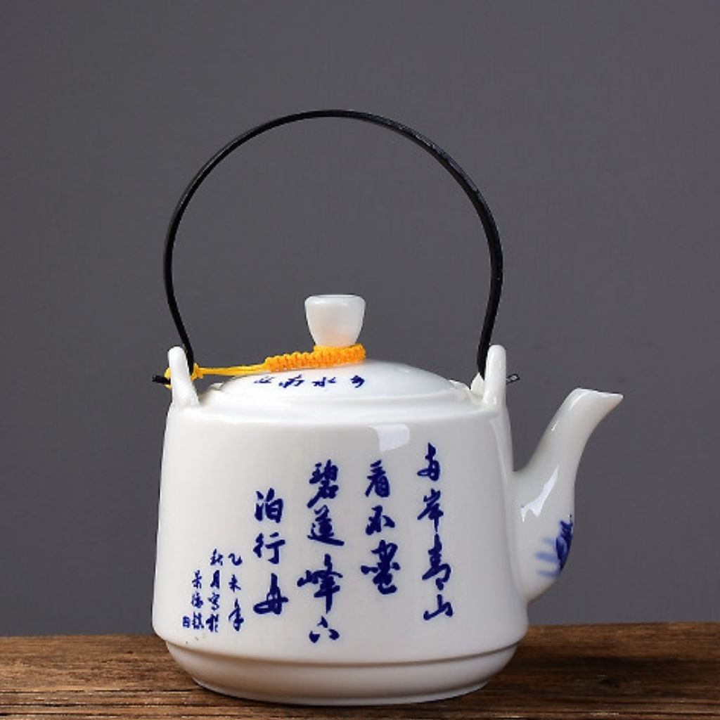 Eliana Kaolin Ceramic Teapot With Strainer