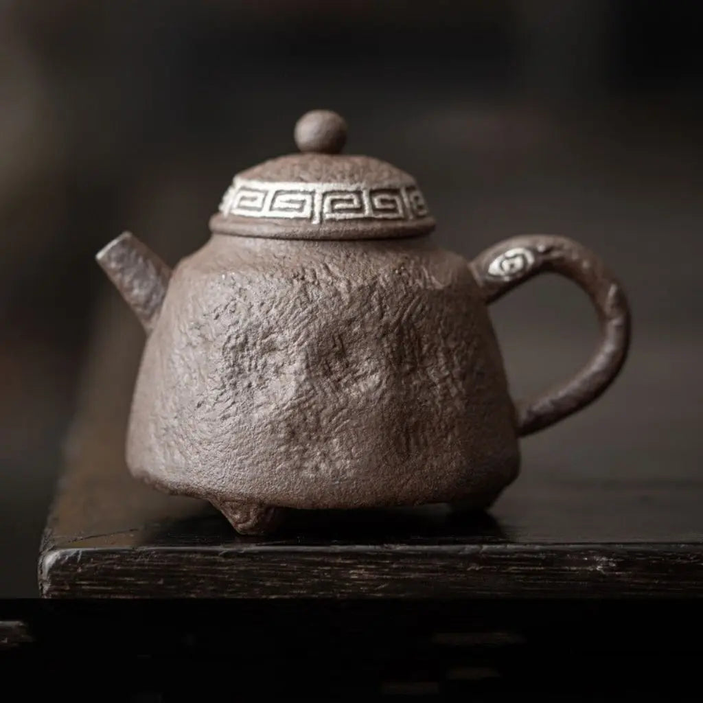 Yixing Japanese Moss Glaze Stoneware Teapot