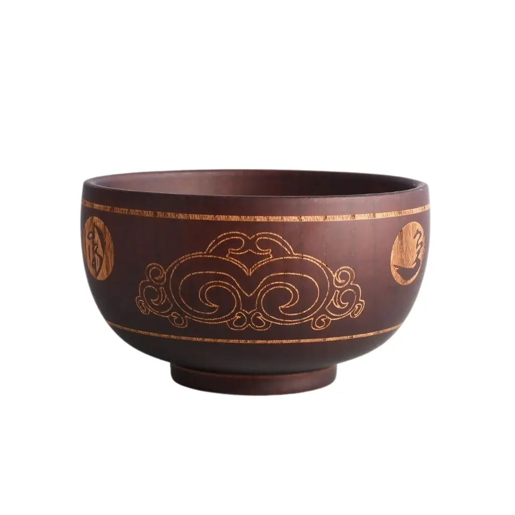 Arden Hand-Carved Wooden Bowl
