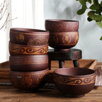 Arden Hand-Carved Wooden Bowl