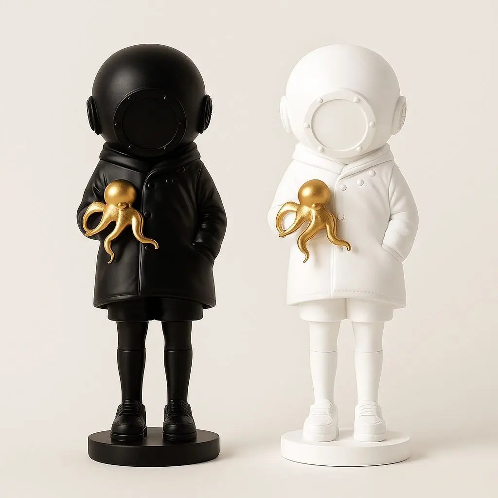 Astronaut Diver Statue With Octopus