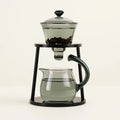 Theo Smoky Gray Glass Tea Set – Vertical Automatic Infuser
