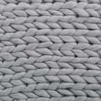 Handcrafted Chunky Wave Knit Throw Blanket