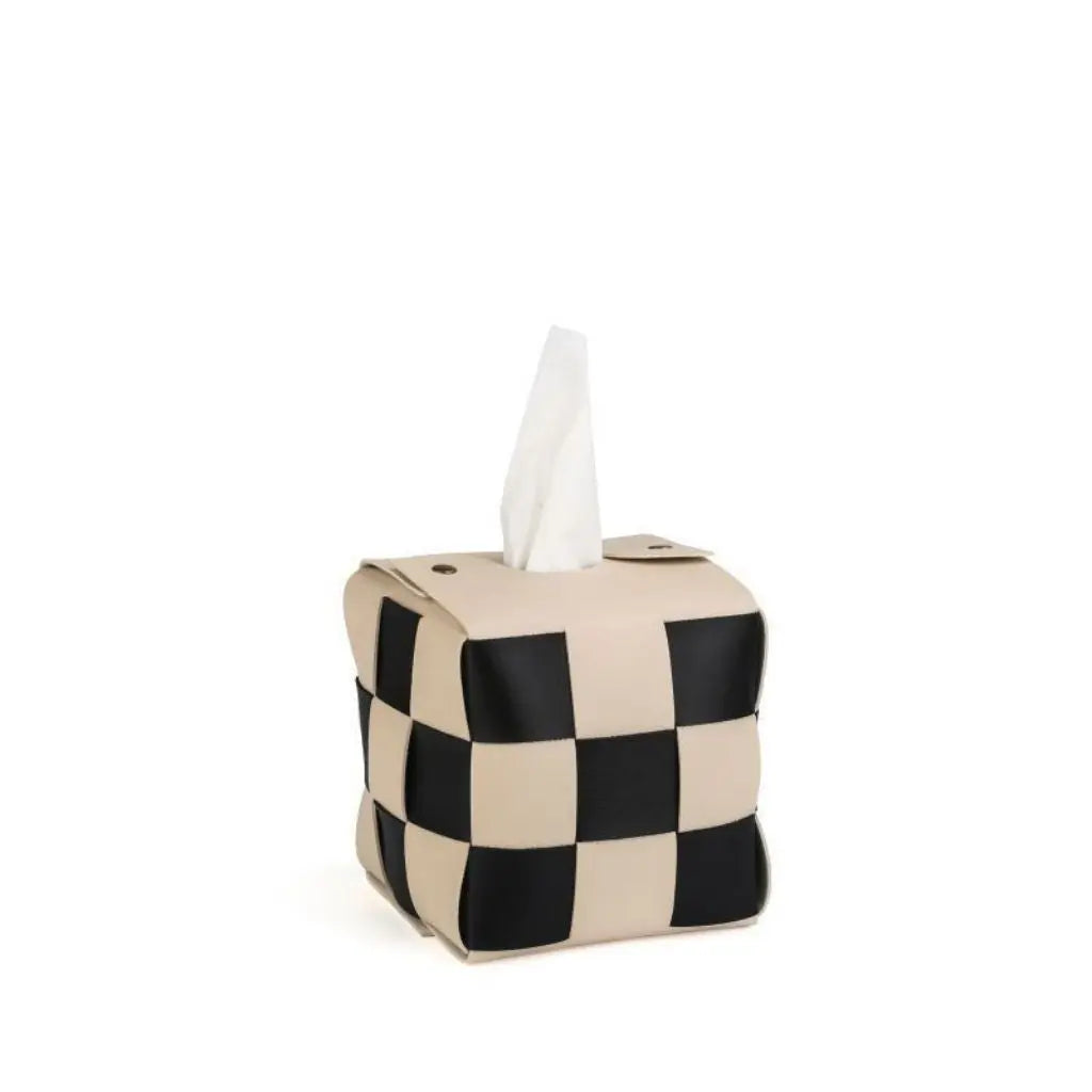 Checkered Tissue Box Cover