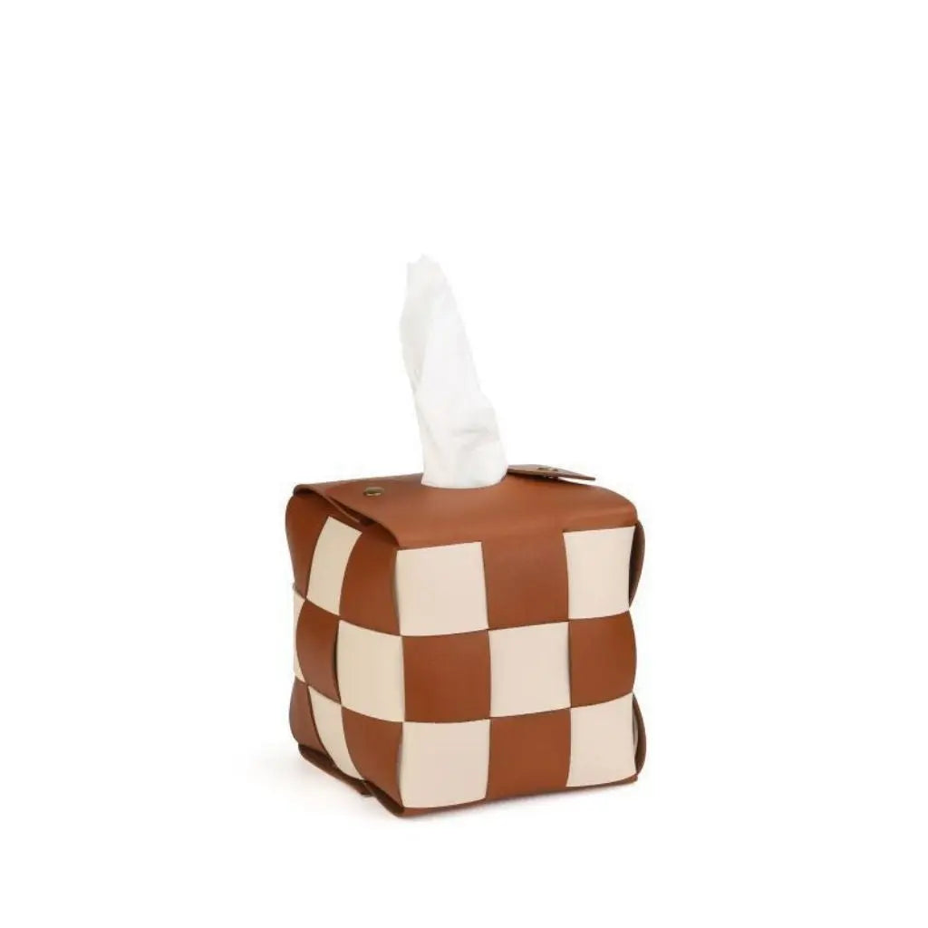 Checkered Tissue Box Cover