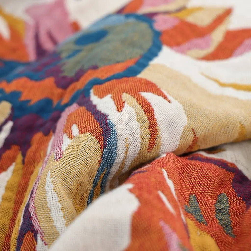Iris Bloom Multi-layer Cotton Gauze Quilt